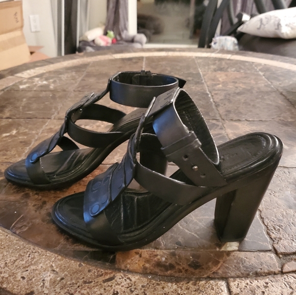 Rag & Bone Black Gladiator Platform Sandal Size 37 - Picture 5 of 8